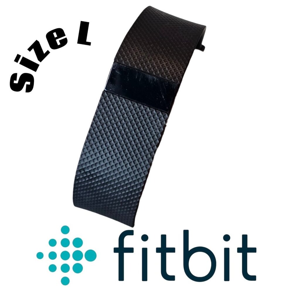 Fitbit Charge HR Wireless Activity Wristband - Size Large - Black UNTESTED